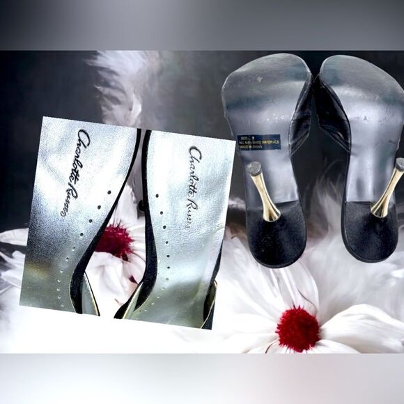 Charolette Russe  l 4” Stilettos l Rhinestone Accent l Size 9 l EUC - Picture 4 of 9